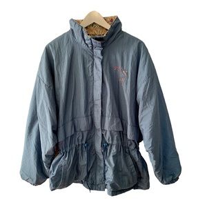 Vintage Northern Sun Women’s Lightweight Winter Coat Icy Blue Y2K Retro